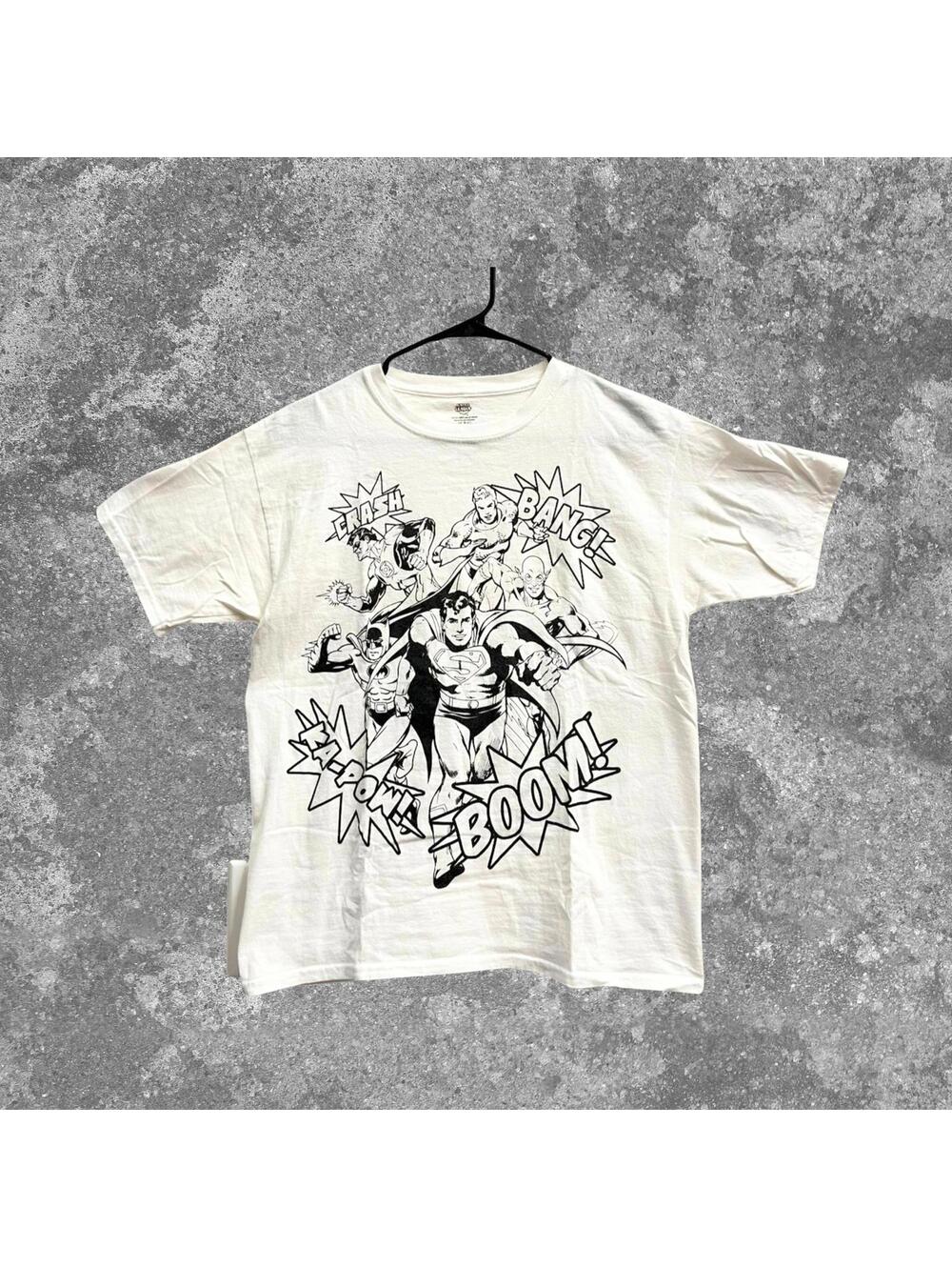 Justice League DC Comics Graphic Tee Batman Superman Flash Youth Licensed XL
